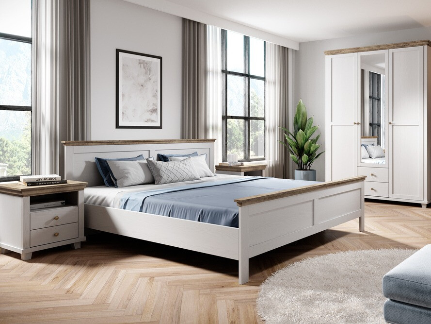 Cama Tolnue 119 (Fresno blanqueado + Roble de lefkada)