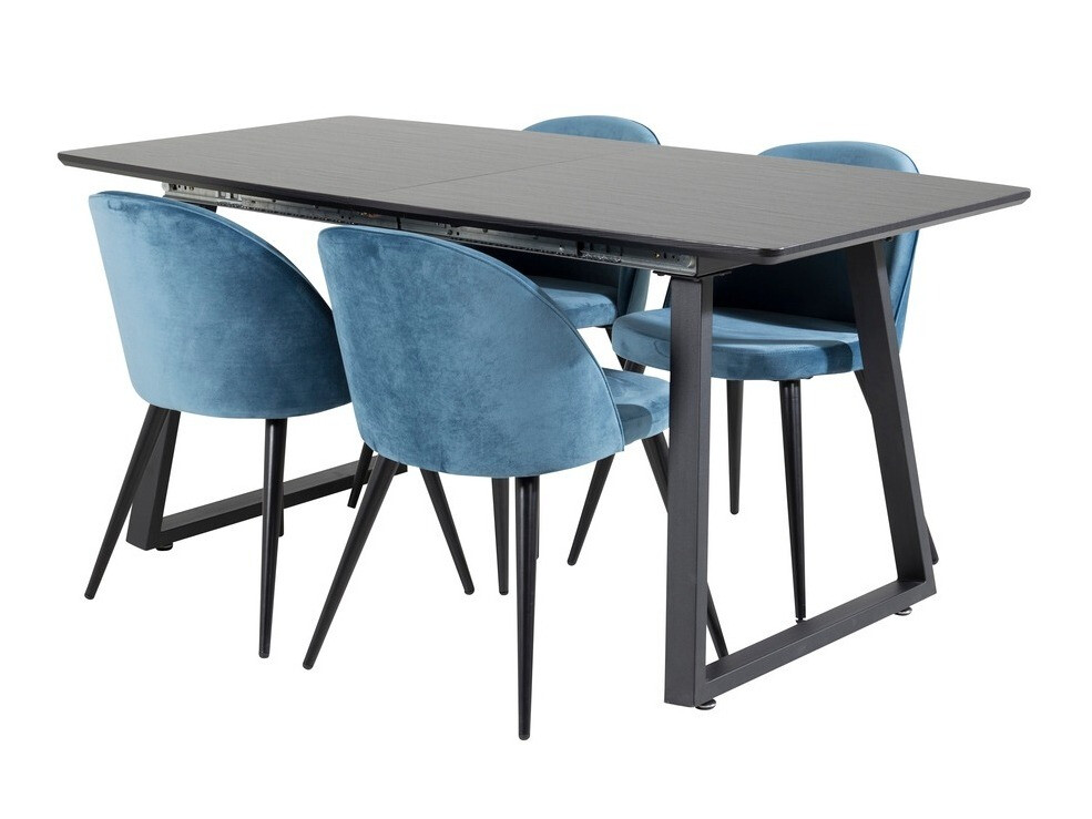 Conjunto de mesas y sillas para comedor Dallas 1609 (Azul + Negro)