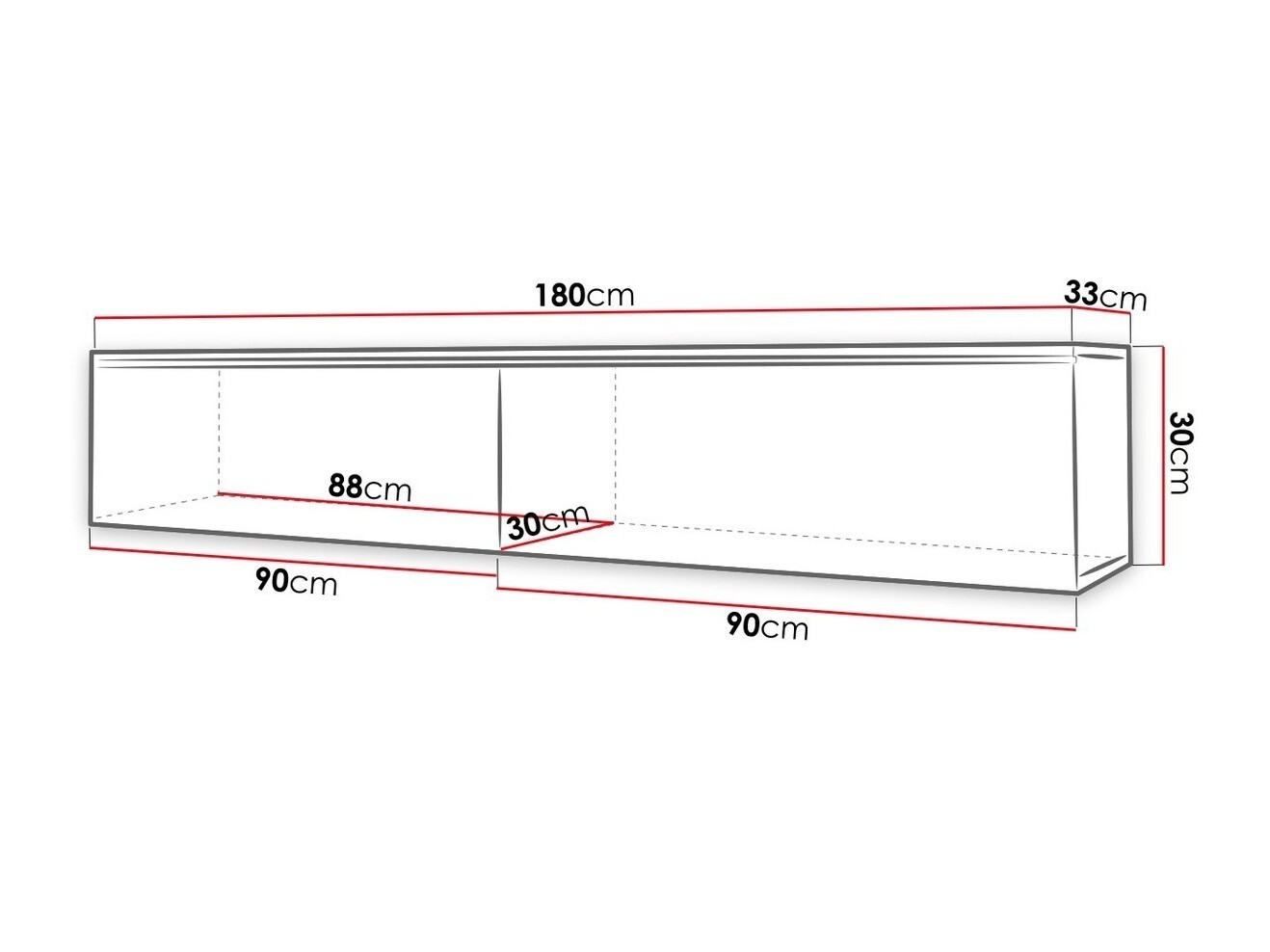 Mueble TV Scientia I (Blanco + Blanco brillante)