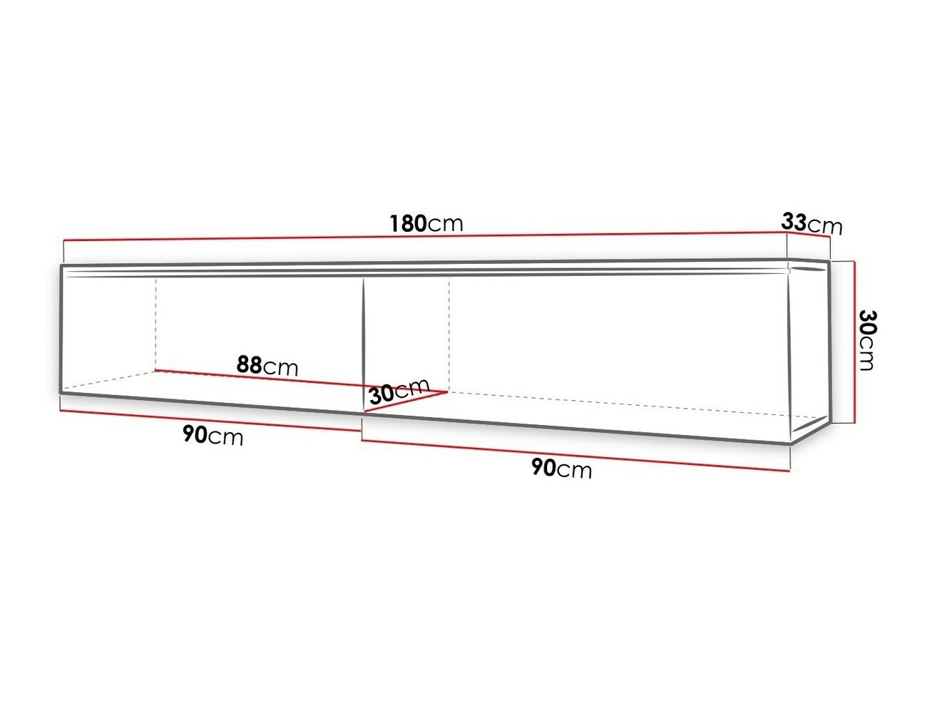 Mueble TV Scientia I (Blanco + Blanco brillante)