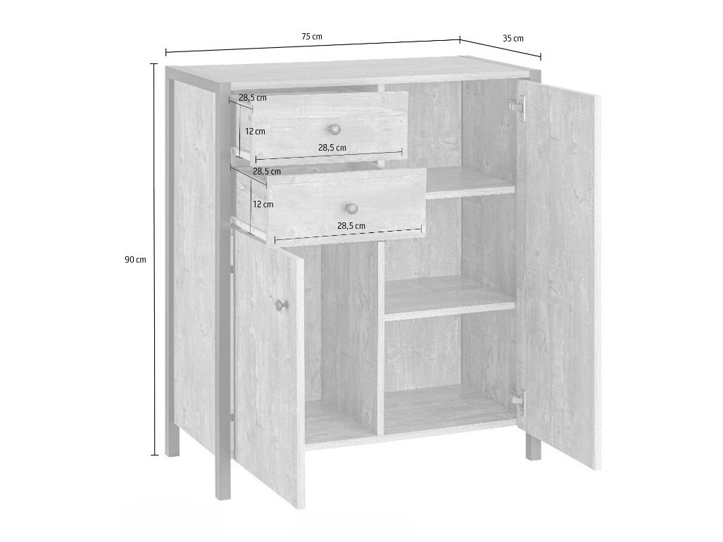 Armario de pie para baño Larnovo 106