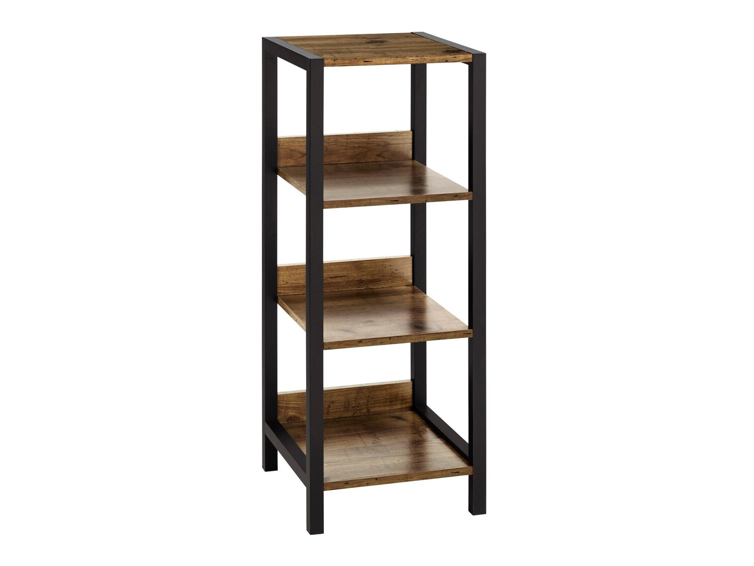 Estantería Larnovo 107 (Roble oscuro + Negro)