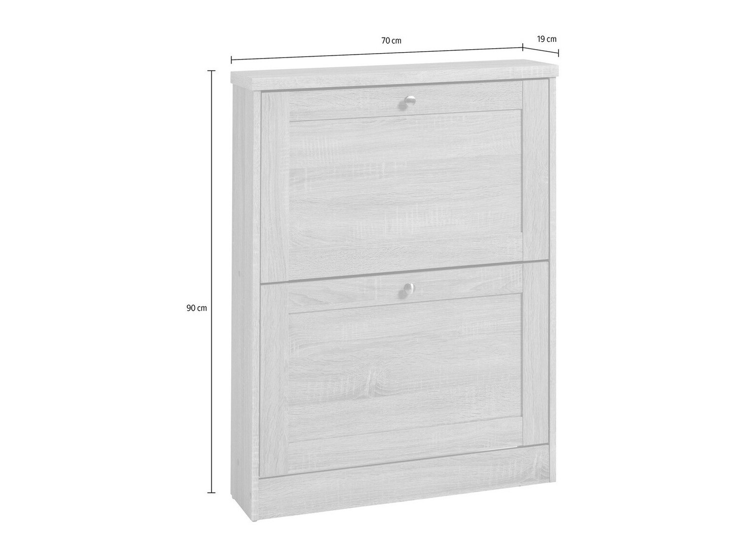 Zapatero Cirtene 100 (Blanco + Roble)