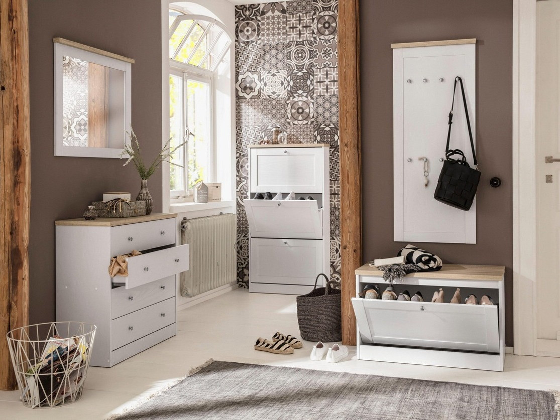 Zapatero Cirtene 101 (Blanco + Roble)