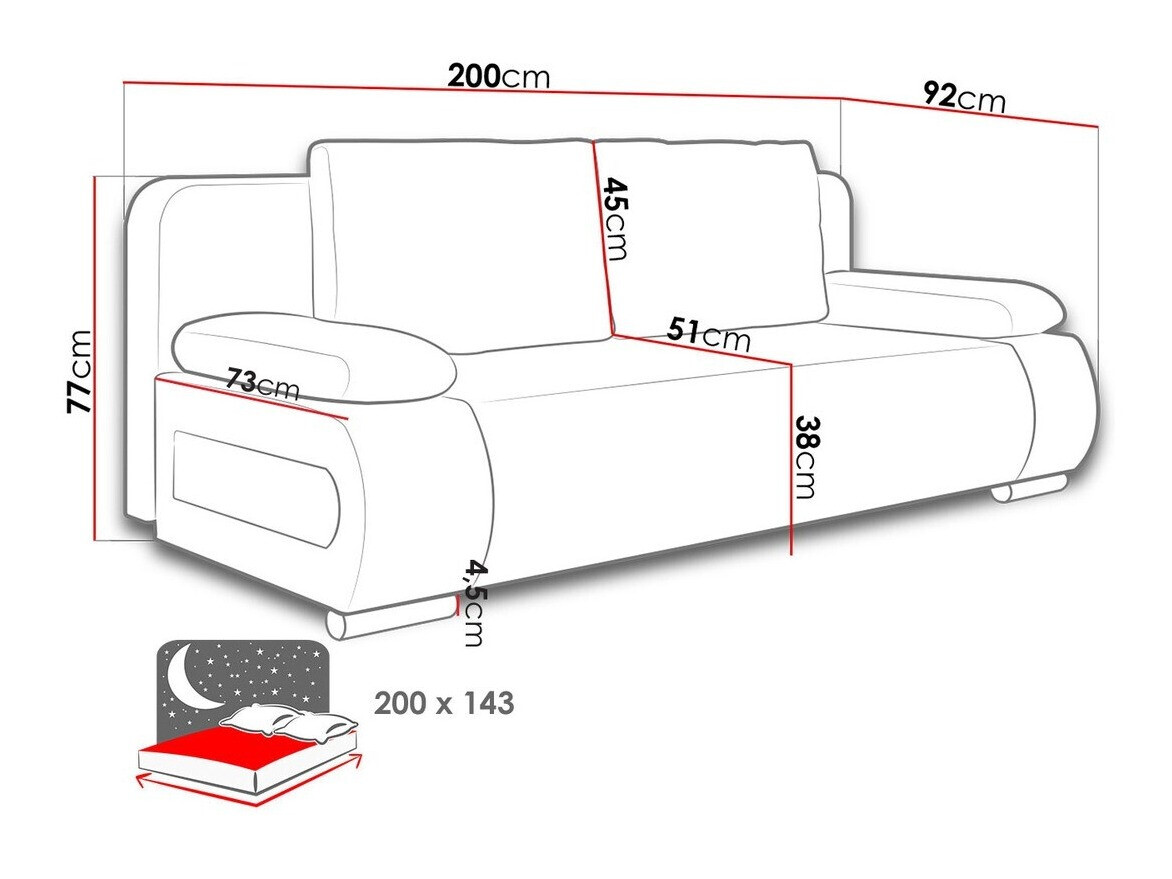 Sofá cama Comfivo Pudor (Uttario Velvet 2956 + Uttario Velvet 2955)