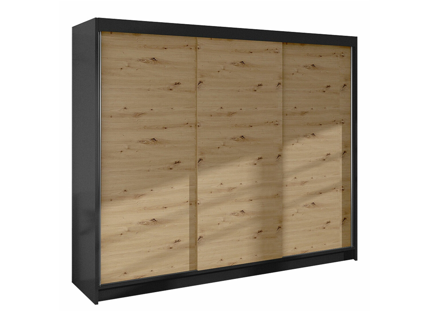 Armario Closico Durion II (Negro + Roble Artisan)