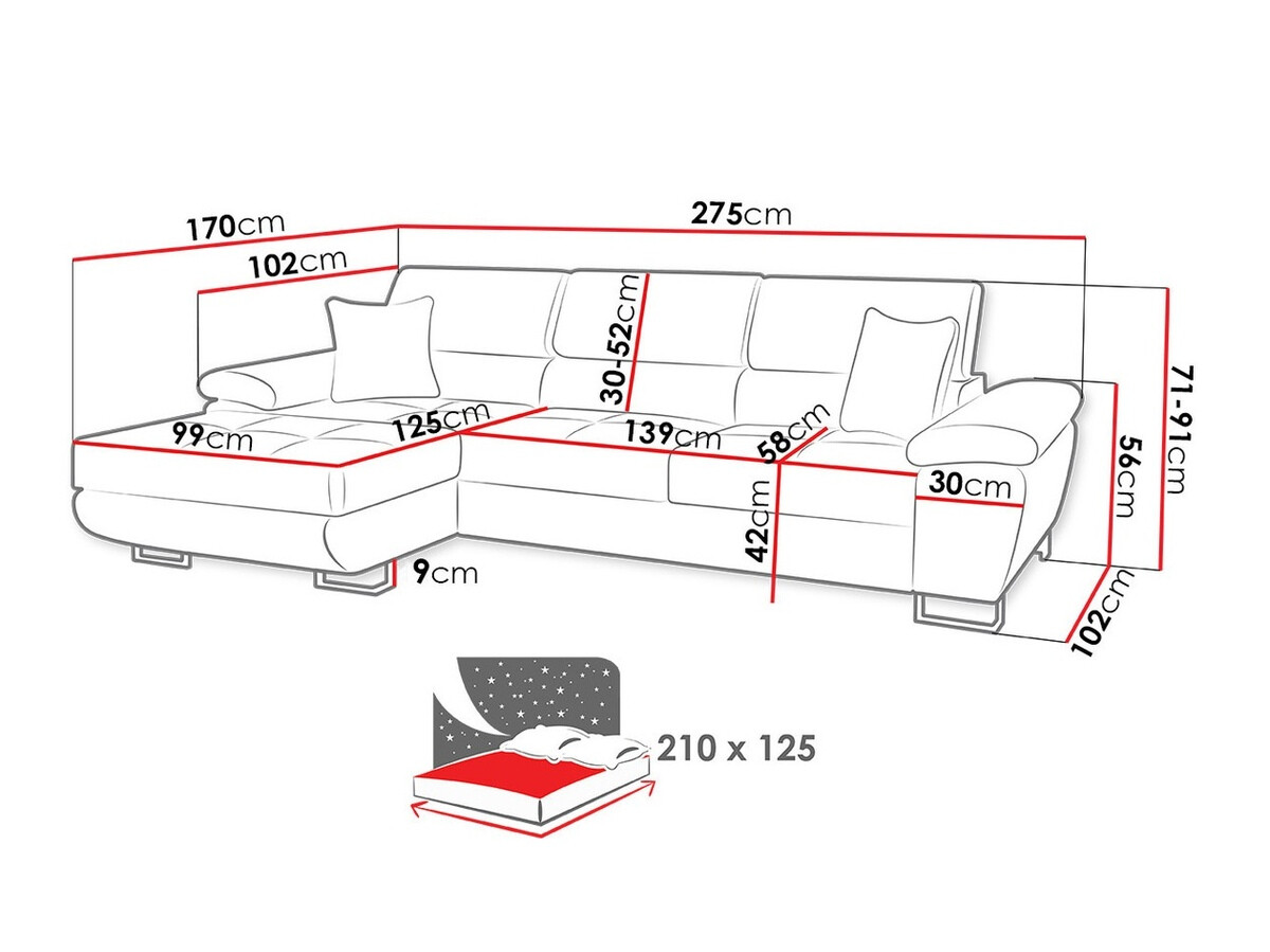 Sofá rinconero Comfivo 192 (Uttario Velvet 2979 + Senegal 825)
