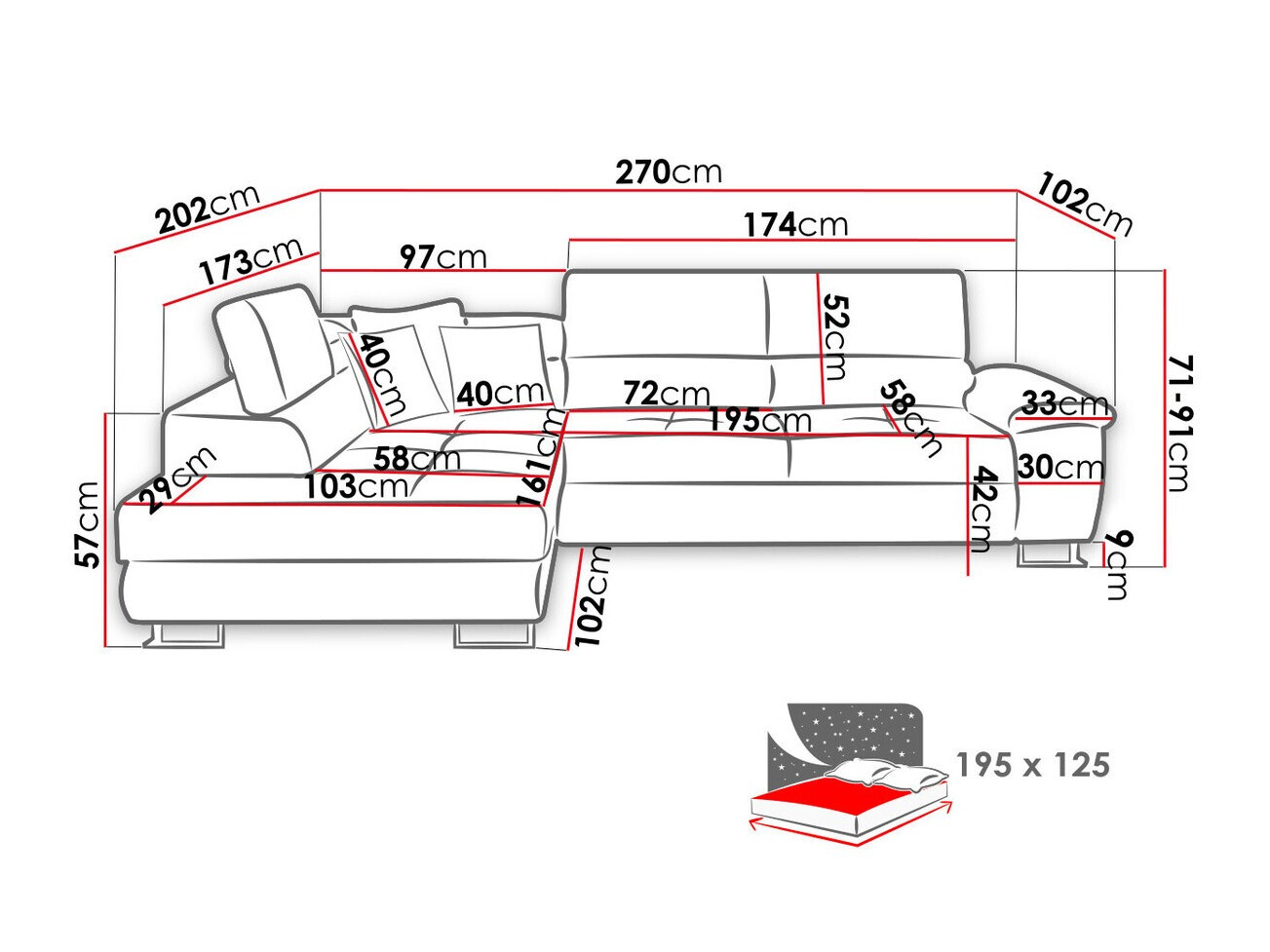 Sofá rinconero Comfivo Ruta II (Matana 19 + Matana 17)