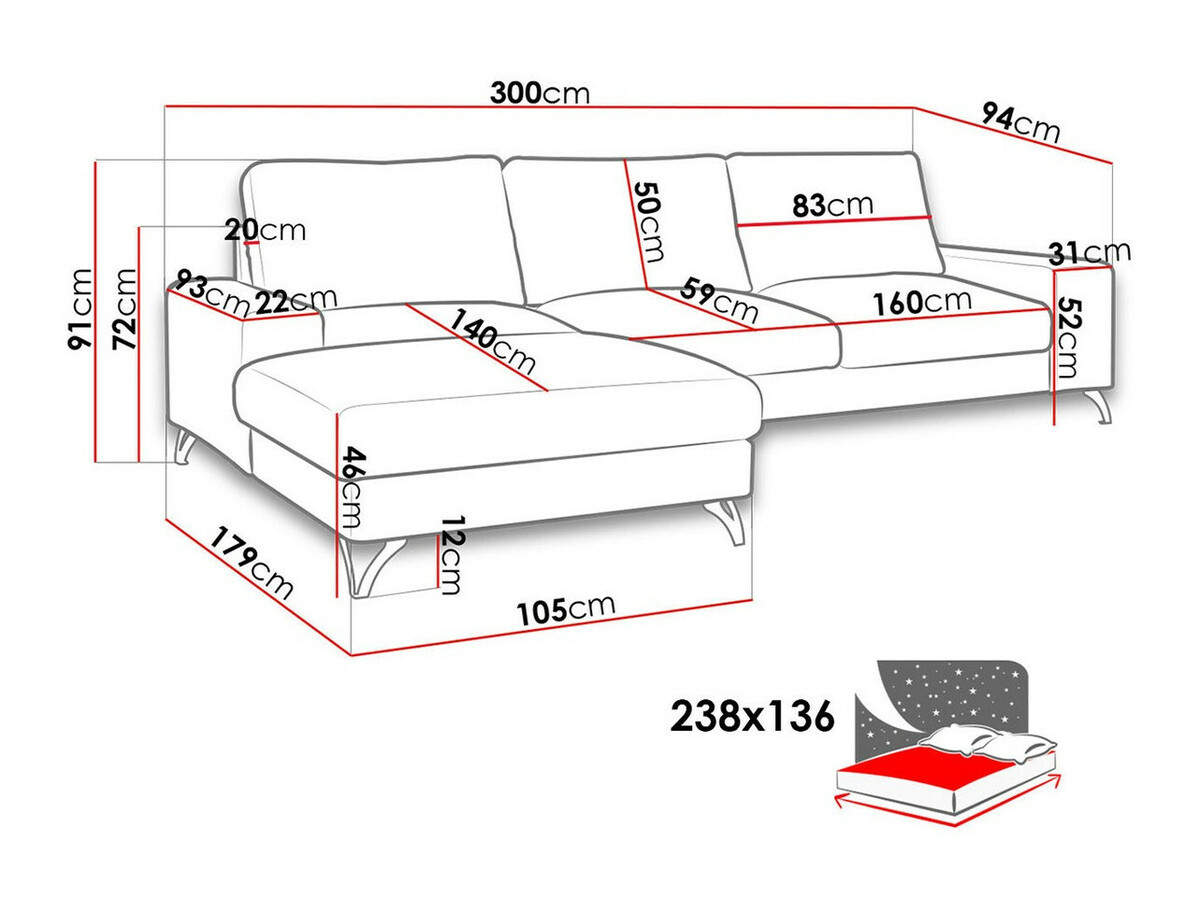 Sofá rinconero ComfiDream 111 (Look 20)