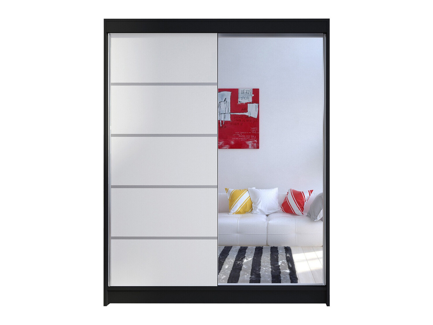 Armario Closico Vastor III (Negro + Blanco)