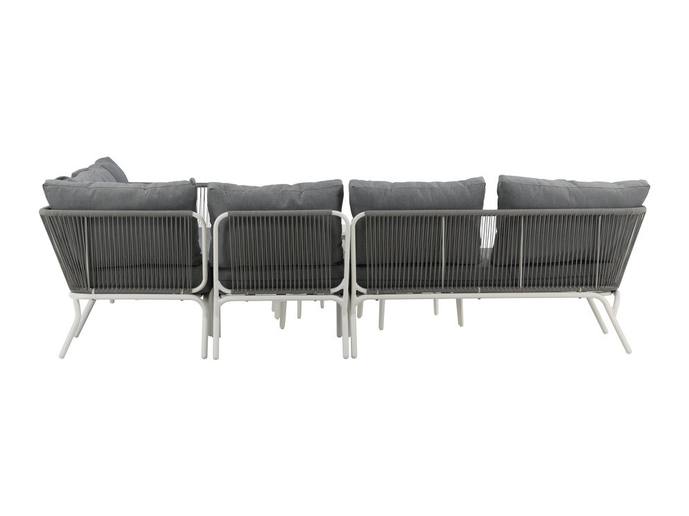 Conjunto de muebles de exterior Dallas 1084 (Gris + Blanco)