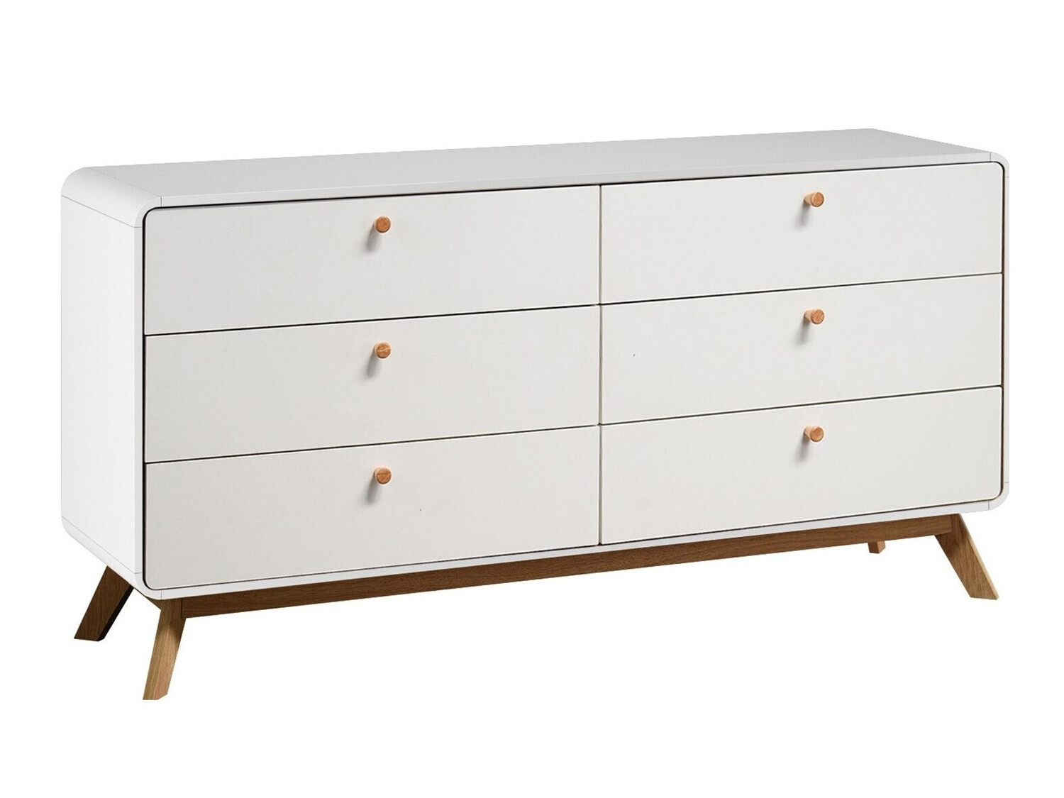 Cómoda Elbtena 101 (Blanco + Roble)