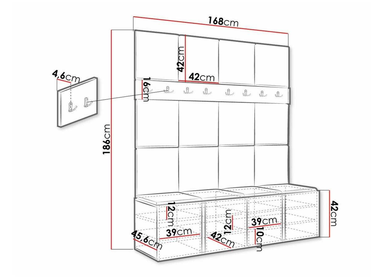 Conjunto para recibidor Hartford 268 (Manila 16)