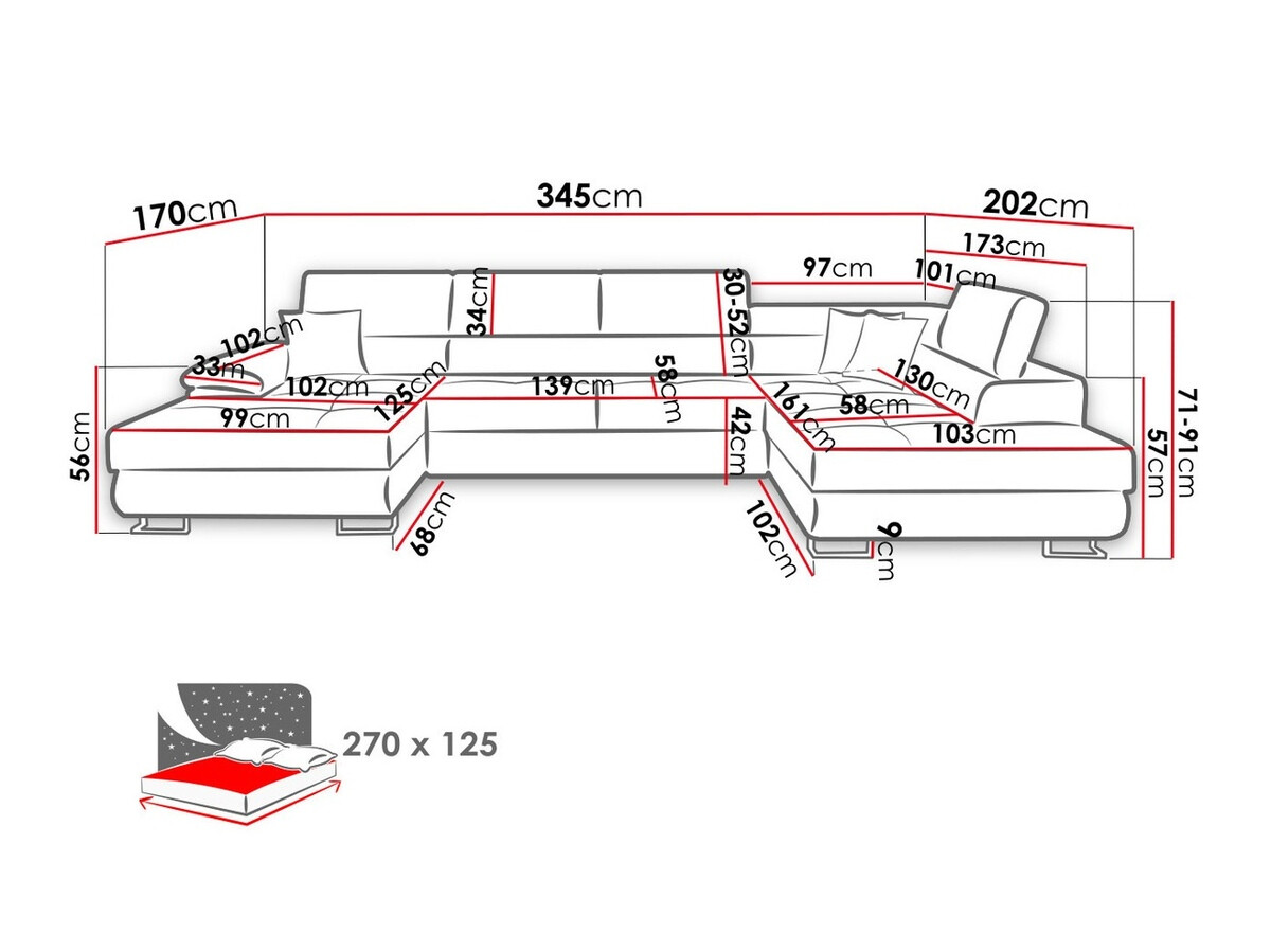 Sofá rinconero Comfivo 241 (Prestige 2765 Karo + Prestige 2765)