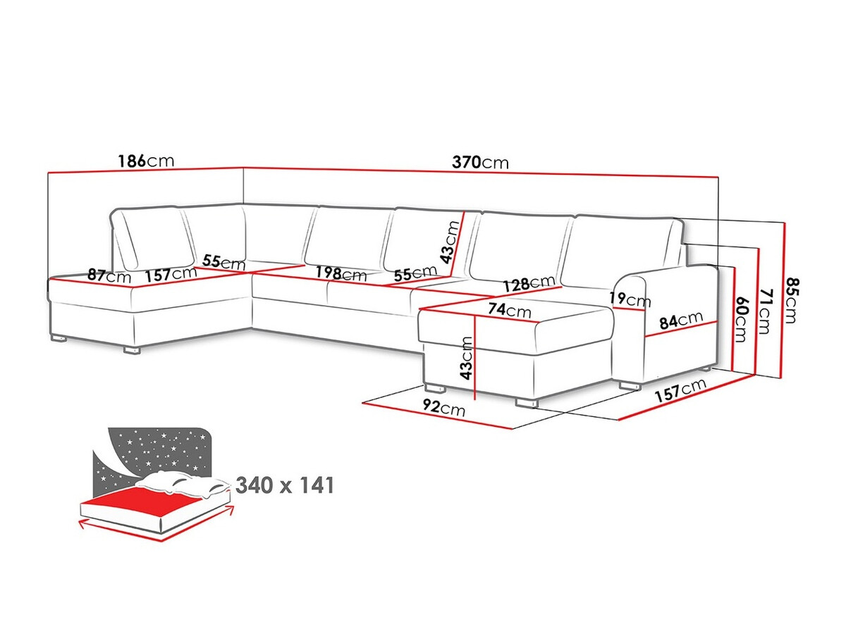 Sofá rinconero Comfivo Flumen III (Abriamo 03)