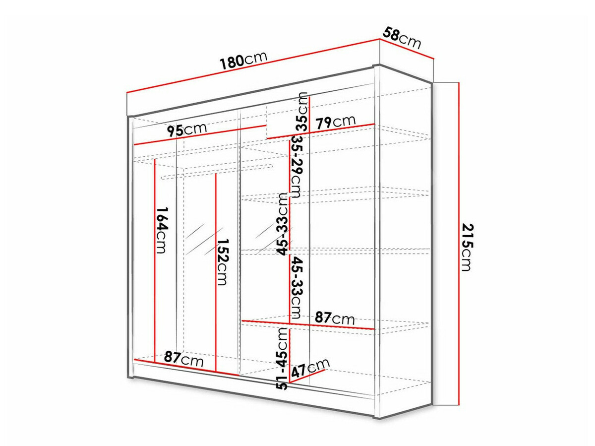 Armario Closico Cavaris II (Negro + Blanco)