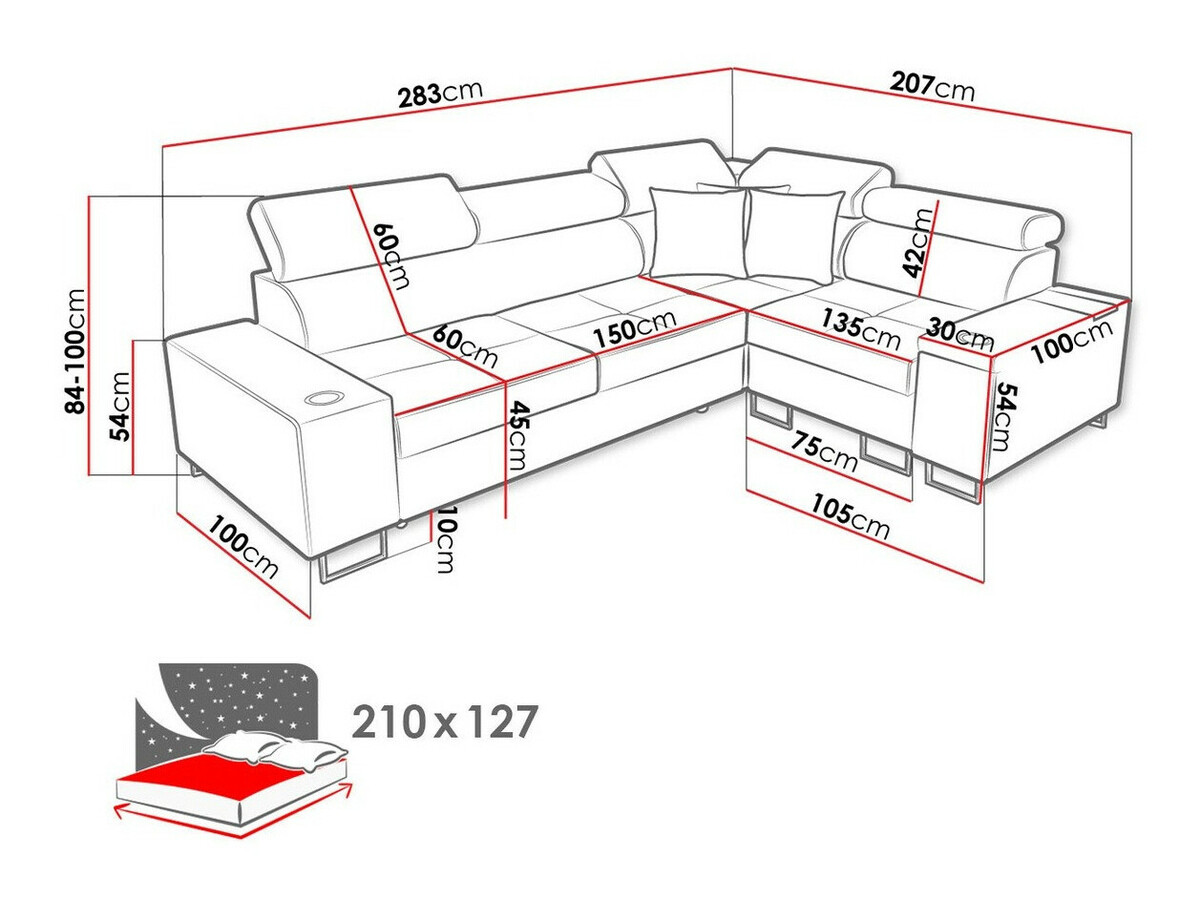 Sofá rinconero Pearland 109 (Sawana 14 + Sawana 84)