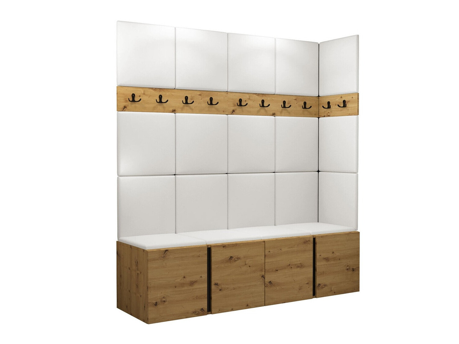 Conjunto para recibidor Pinis II (Cuero ecológico Soft 017)