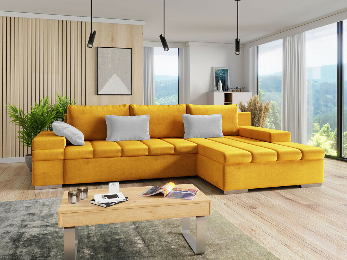 Sofá rinconero Comfivo 169 (Venus Velvet 2916 + Venus Velvet 2916 + Venus Velvet 2921)