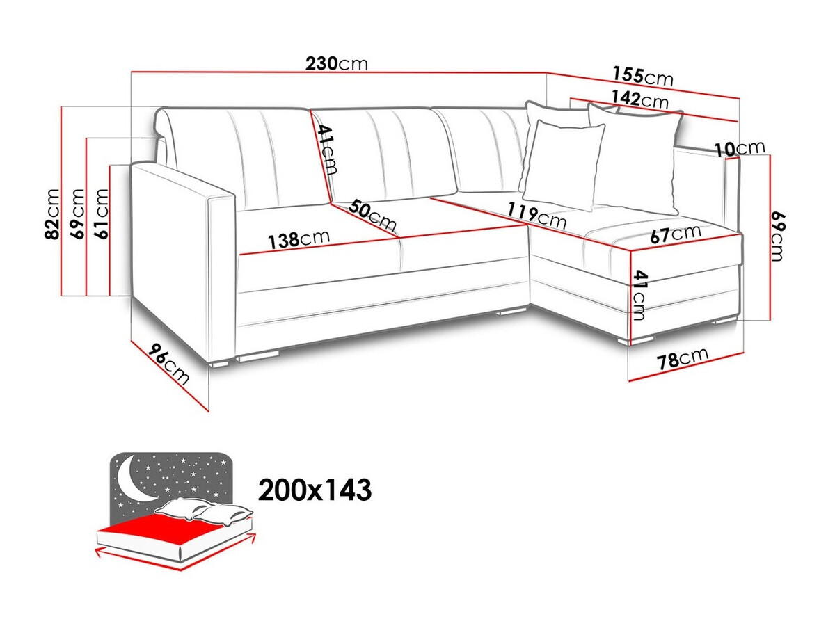 Sofá rinconero Edinburg 100 (Inari 96 + Cayenne 1115)
