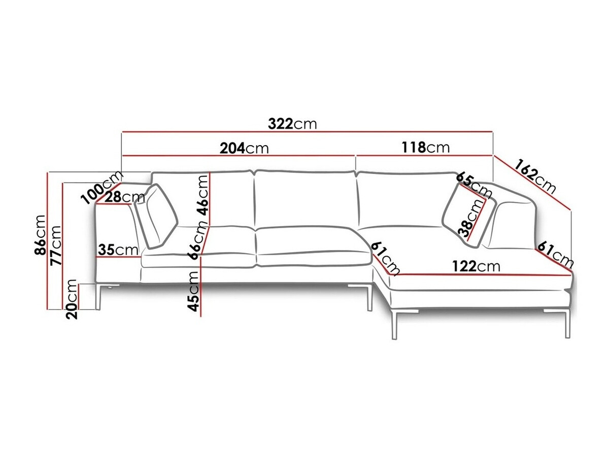 Sofá rinconero Temple 107