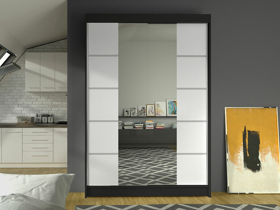 Armario Closico Salvor V (Negro + Blanco)