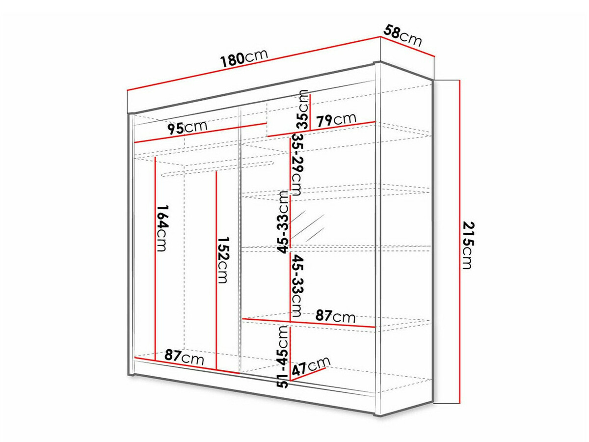 Armario Closico 137 (Negro + Blanco)