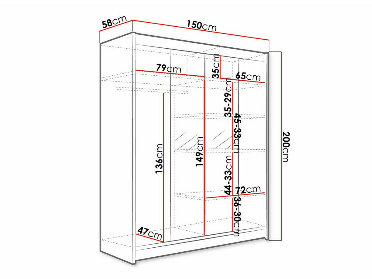 Armario Closico 141 (Negro)