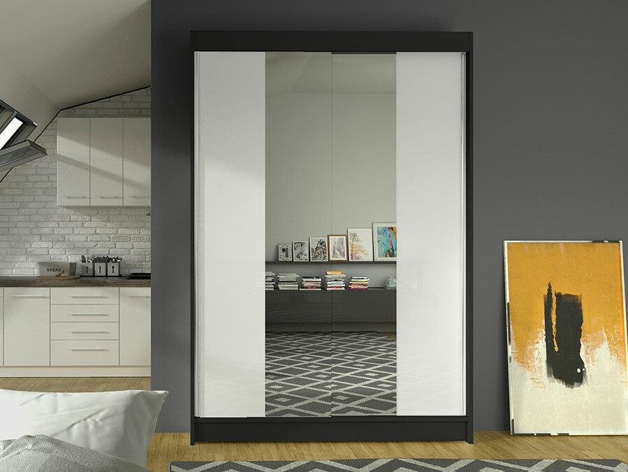 Armario Closico 148 (Negro + Blanco)