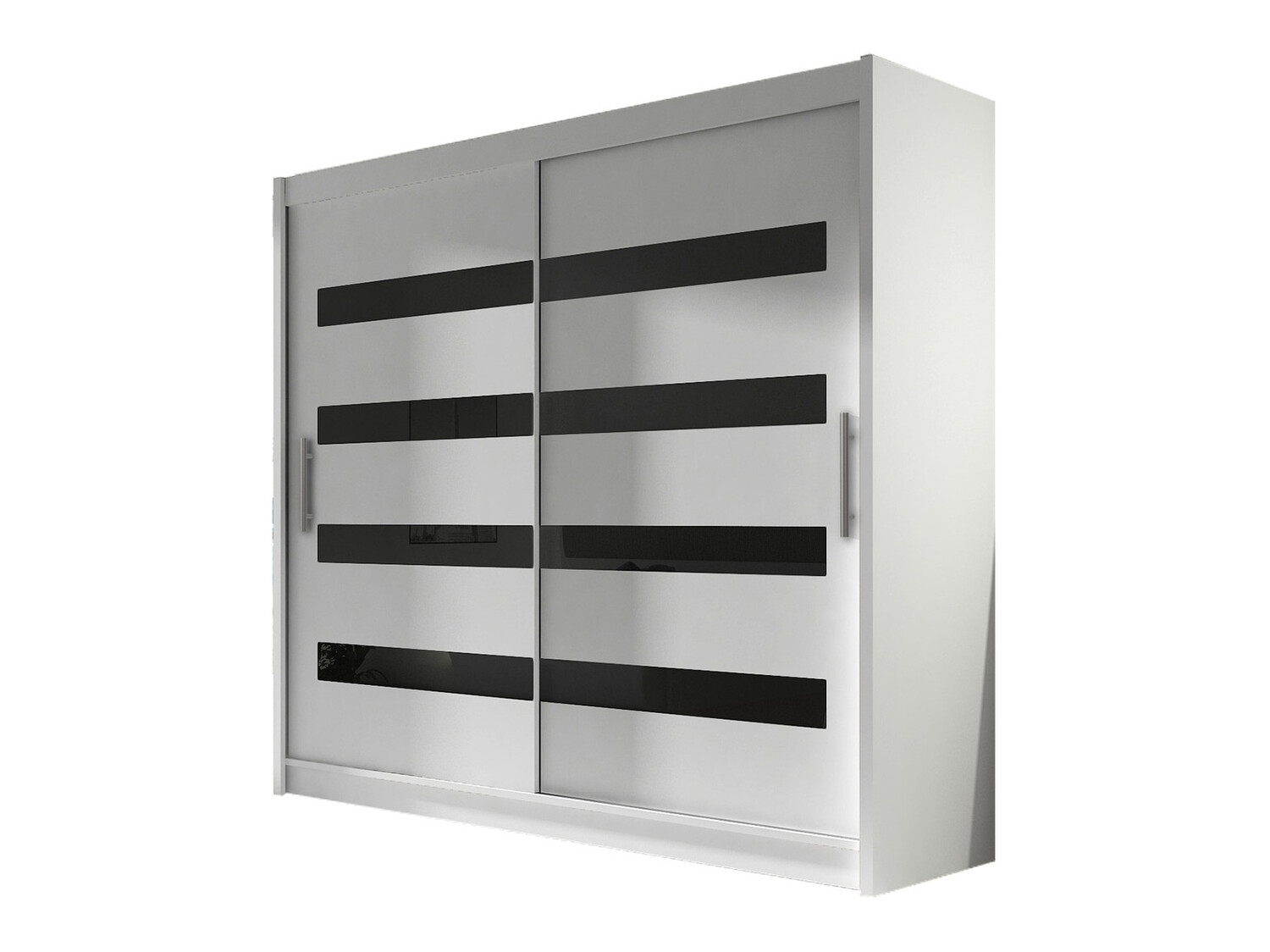 Armario Closico Pallor XI (Blanco + Negro brillante)