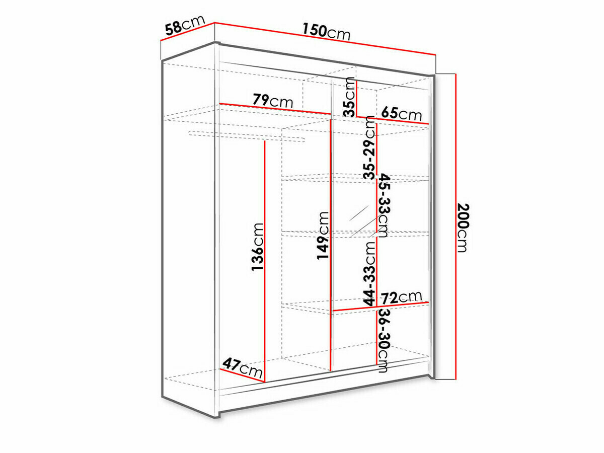 Armario Closico Vastor I (Negro + Blanco)