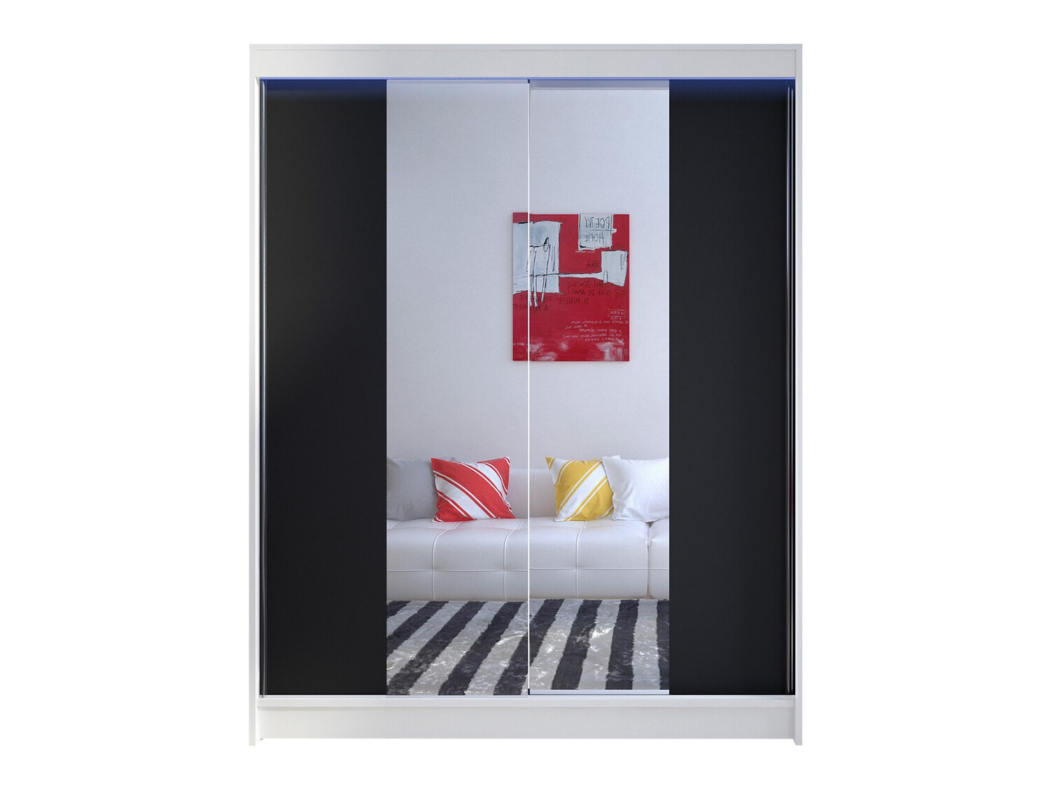 Armario Closico Vastor II (Blanco + Negro)