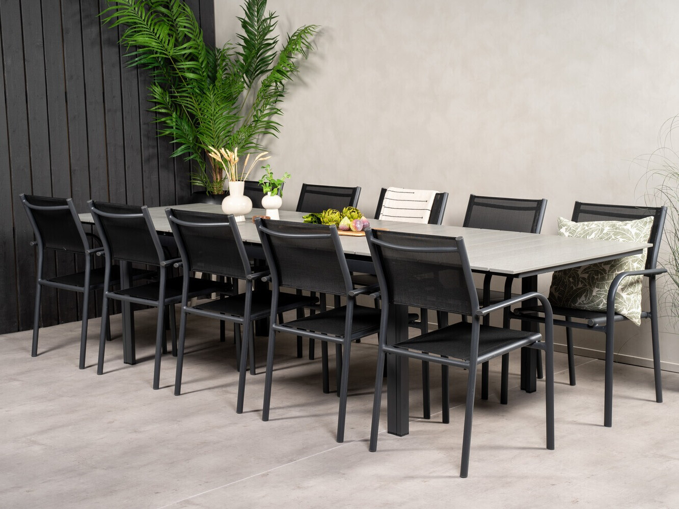 Conjunto de mesa y sillas Dallas 3031 (Negro + Gris)