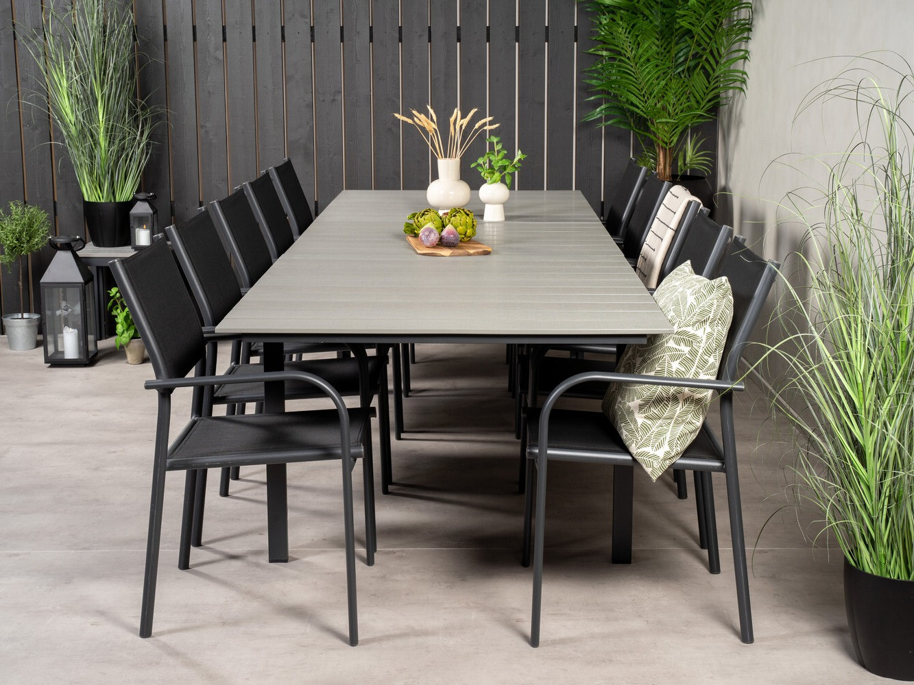 Conjunto de mesa y sillas Dallas 3031 (Negro + Gris)