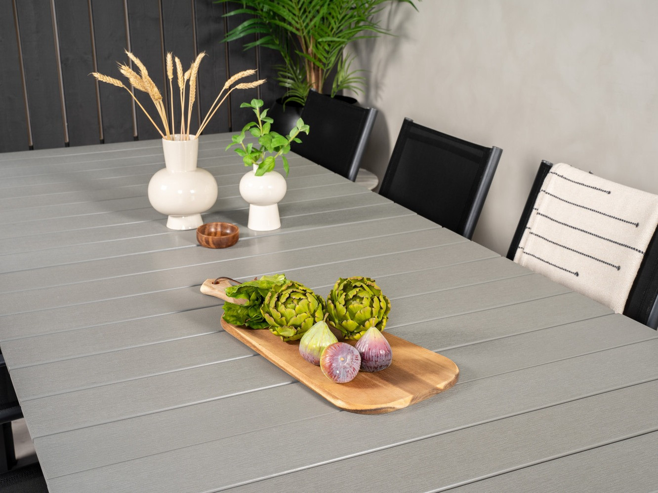 Conjunto de mesa y sillas Dallas 3031 (Negro + Gris)