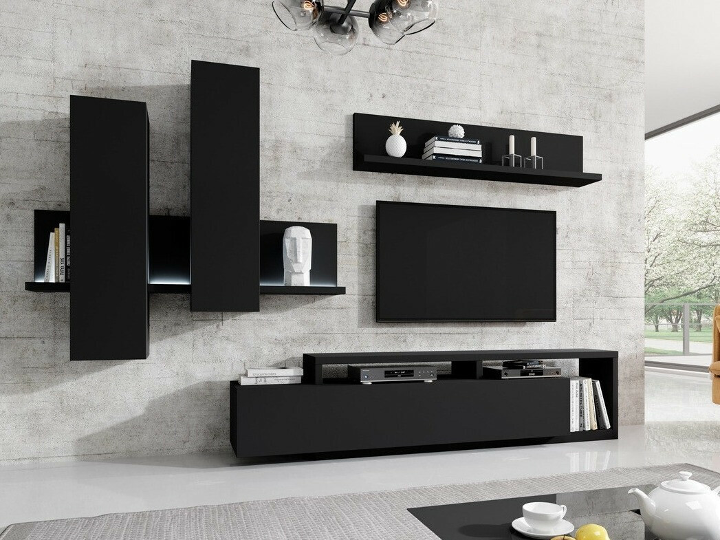 Conjunto de salón Lutiva 100 (Negro mate)