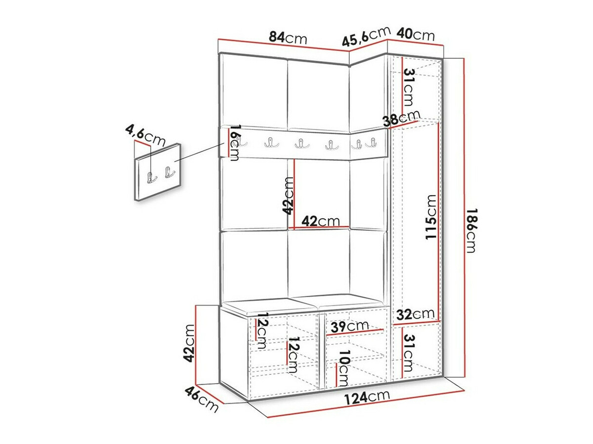 Conjunto para recibidor Hartford 277 (Manila 18)