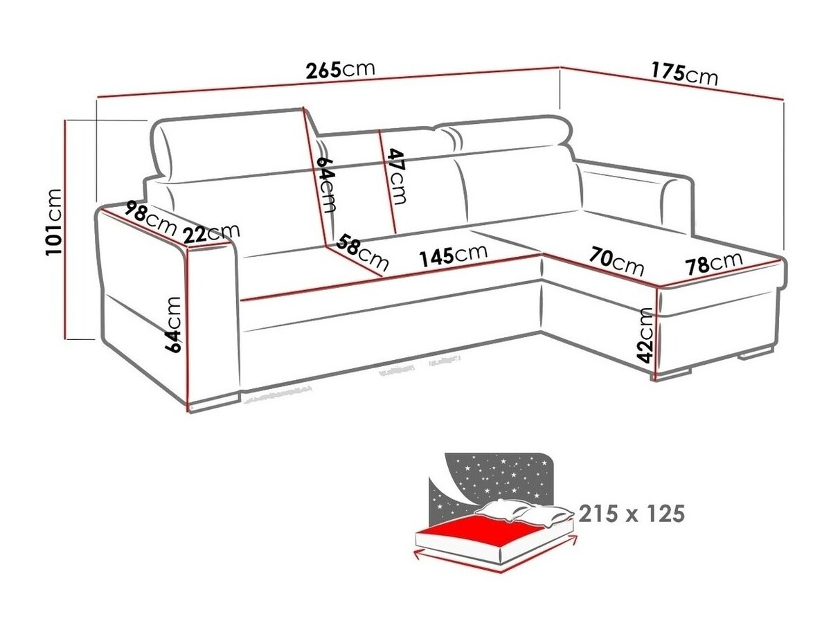 Sofá rinconero Temple 106