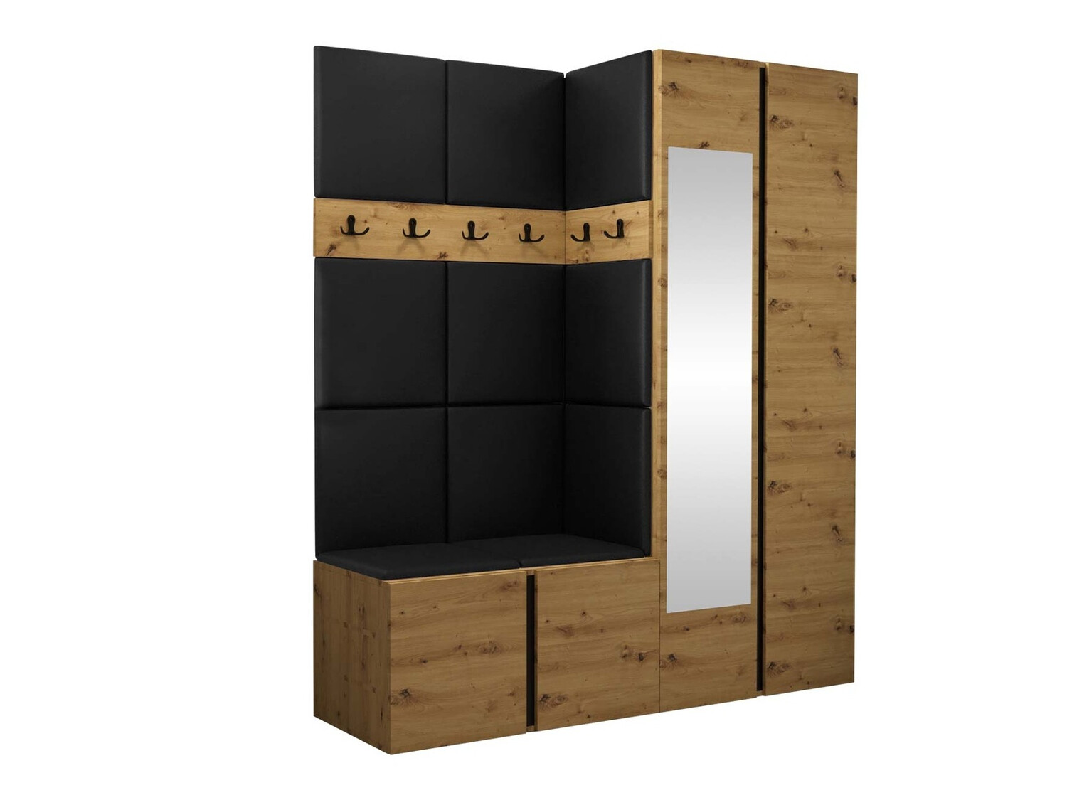 Conjunto para recibidor Pinis X (Cuero ecológico Soft 011)