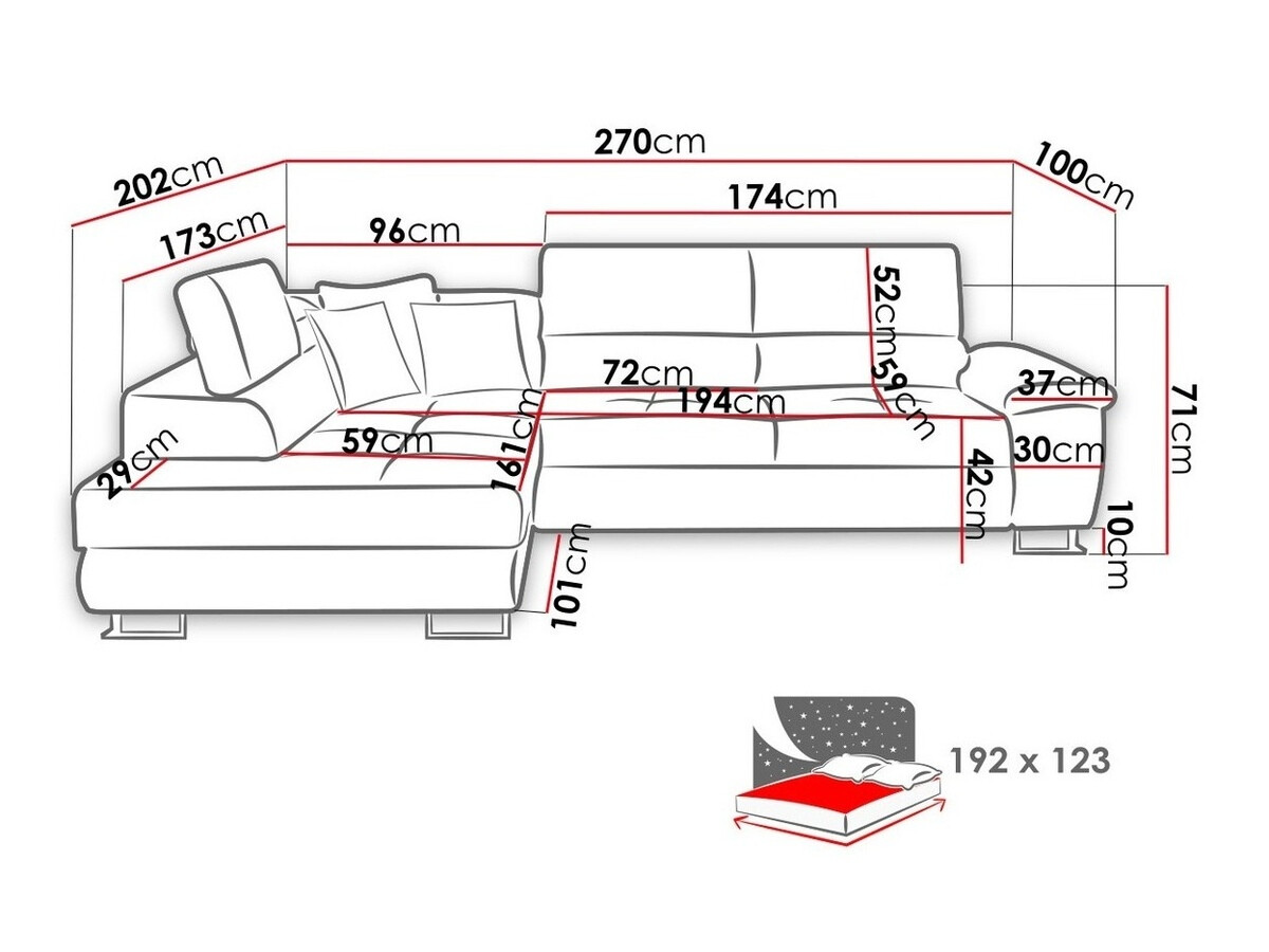 Sofá rinconero Comfivo Ruta III (Soft 011 + Lux 06)