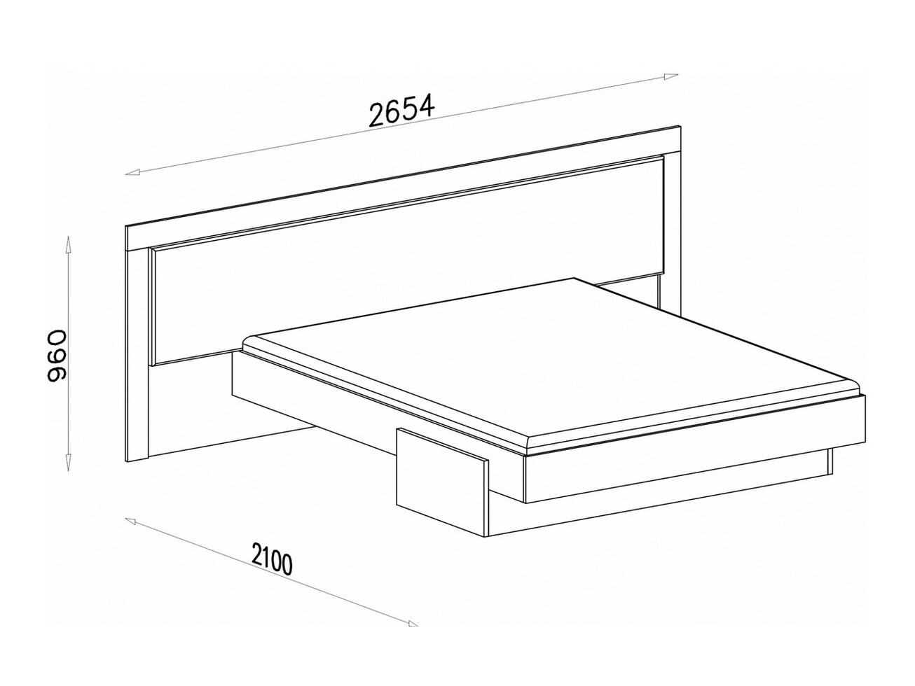 Cama Omaha C105 (Blanco + Baltimore Nuez)