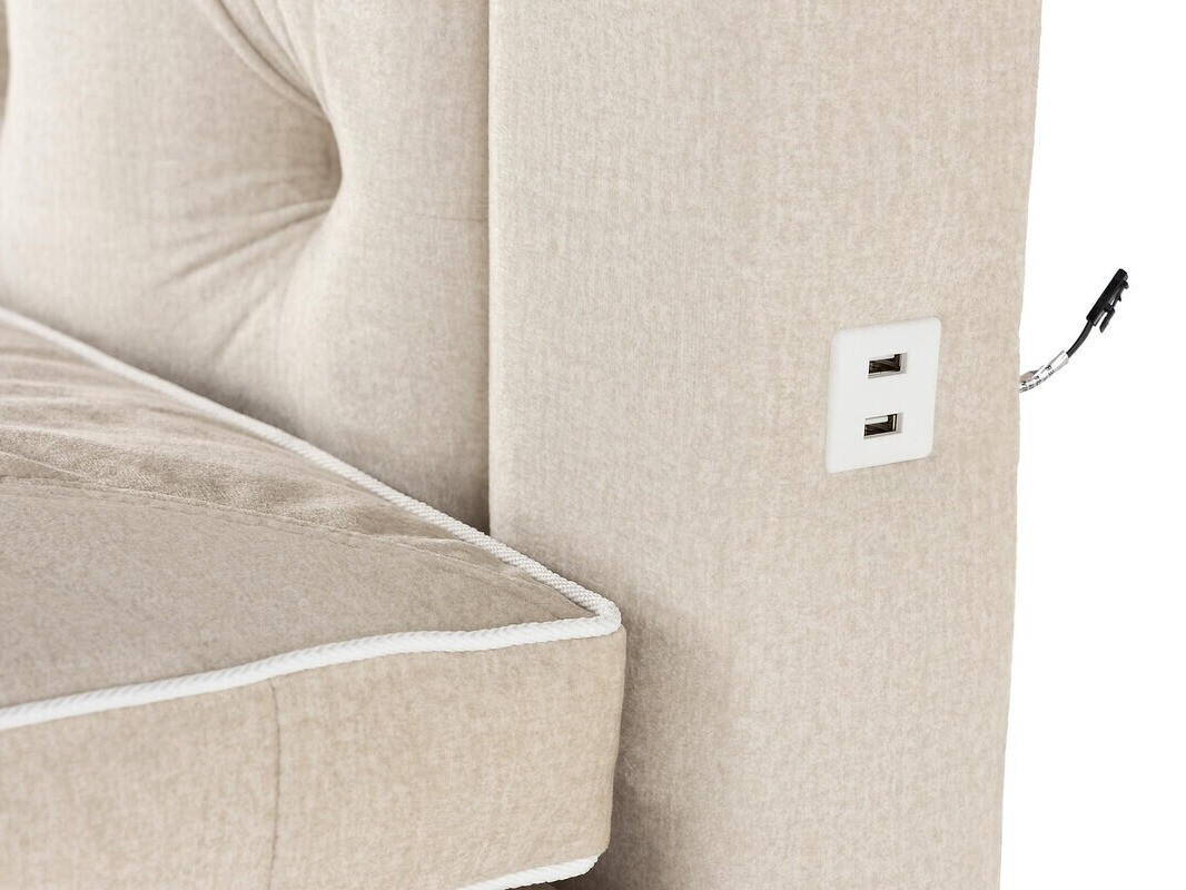 Cama continental Seattle 137 (Beige)