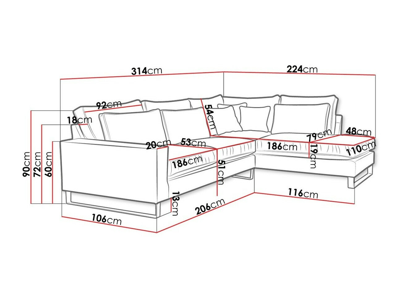 Sofá rinconero Kingsport 111 (Kronos 09)