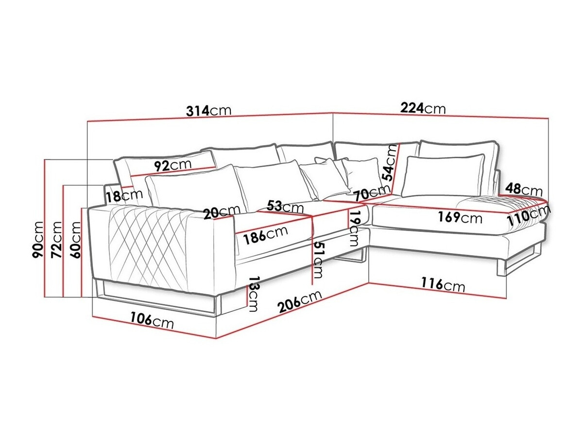 Sofá rinconero Kingsport 112 (Zaria 14)