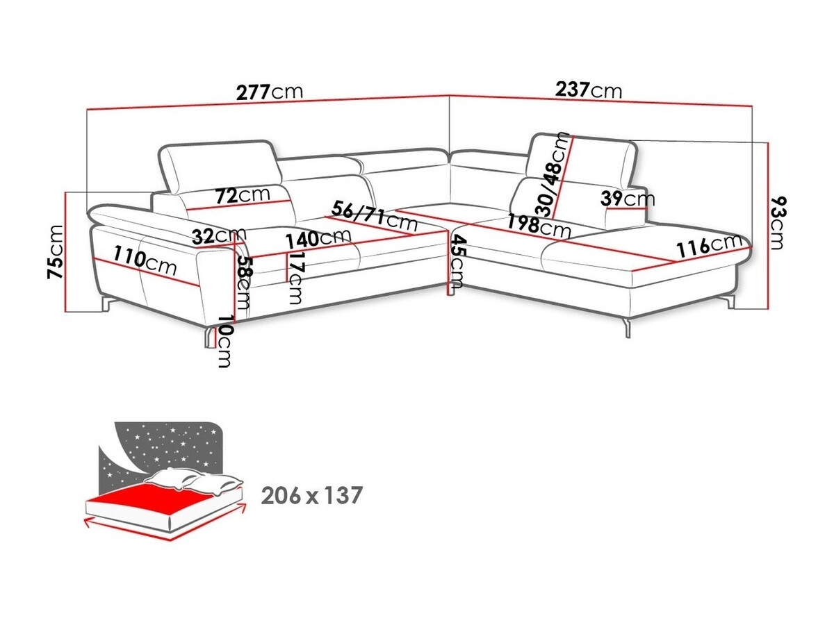 Sofá rinconero Lincoln 155 (Vogue 02)