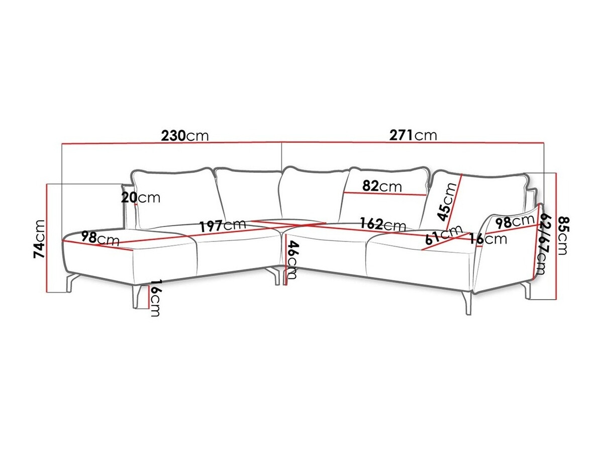 Sofá rinconero Lincoln 156 (Element 03)