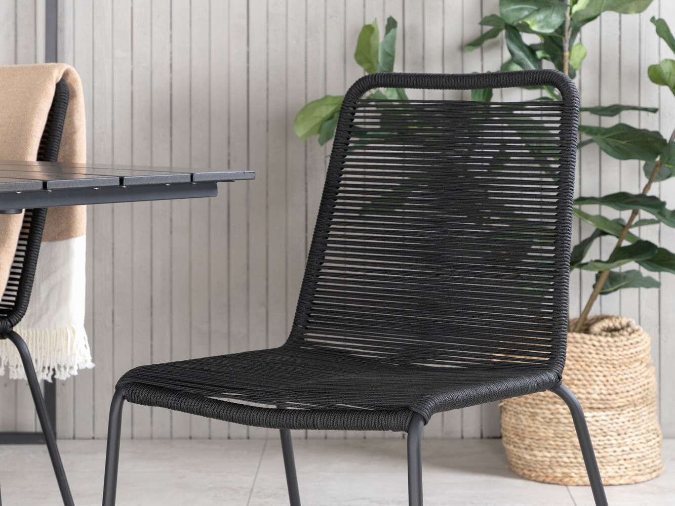 Conjunto de mesa y sillas Dallas 2196 (Negro)