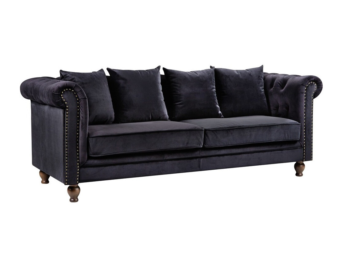 Sofá chesterfield Dallas 255 (Negro)