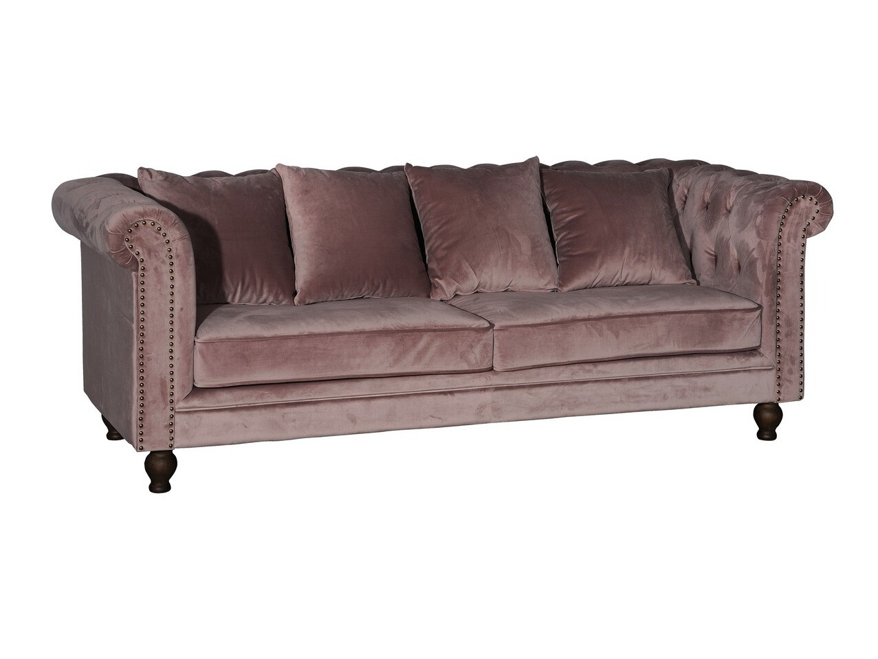 Sofá chesterfield Dallas 255 (Rosa Dusty)