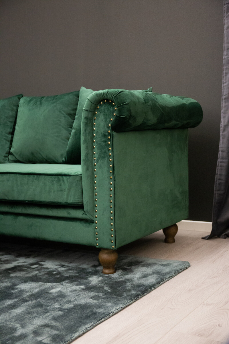 Sofá chesterfield Dallas 255 (Verde)